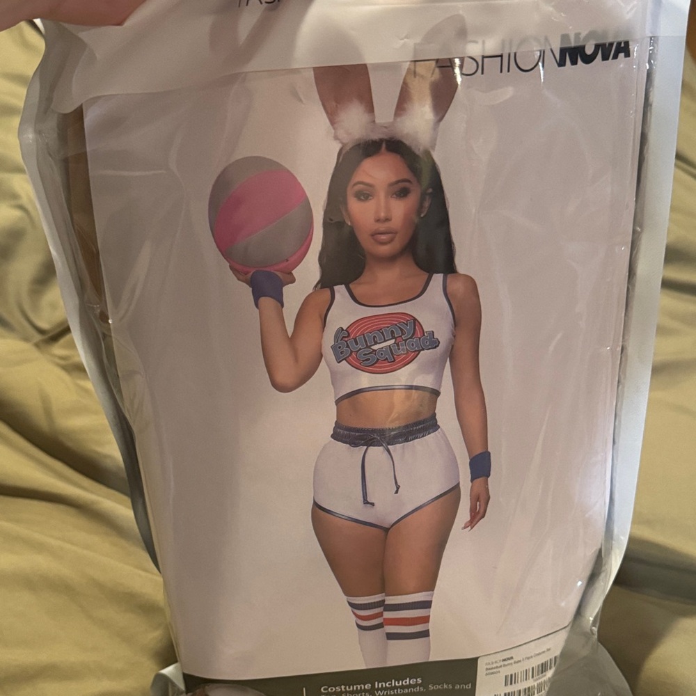 Fashion Nova Cheer Squad Costume in White and Blue